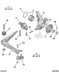 3646A5-Knuckle, steering front