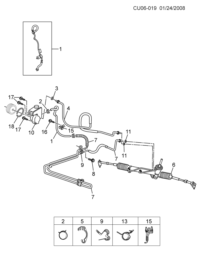 9074675-Hose, p/s inlet