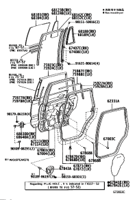 6233160040B0-WEATHERSTRIP, REAR DOOR OPENING TRIM, RH