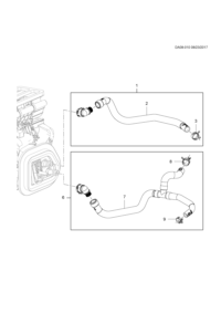 23428274-Hose, heater inlet (incl 2-3)