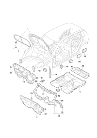 5ND863919B-Damper, floor for car models with USB-junction##