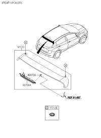 87210B5500-SPOILER ASSY-RR