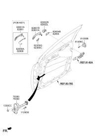 82662H3000-COVER-FR DR O/S HDL RH