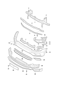 5NG807109-Reinforcement, bumper