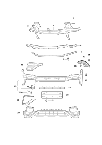 5NG807109D-Reinforcement, bumper