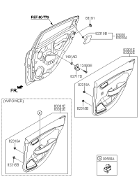 83910H2000-COVER ASSY-RR DR FRAME INR,LH