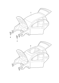 5NG800403A-Prim body with dr, fender & lid