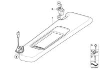 51166981651-Sunvisor fabric lh