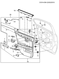 93734372-Bush, door lock rod, rear