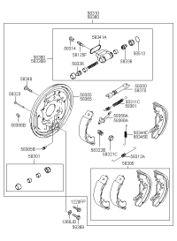 5830525A10-Shoe & lining kit-rr brake