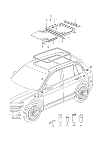 5NG877055-Lid, sliding glass roof