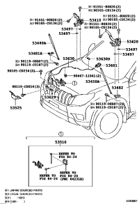 5341060080-HINGE ASSY, HOOD, RH