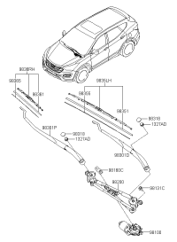98350A1000-BLADE ASSY-WIPER,DS