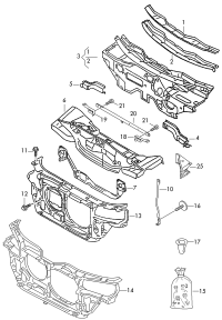 3B0805321B-Plate, crossmember end