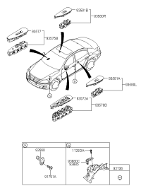 935703M023PB2-SWITCH ASSY-POWER WINDOW,MAIN