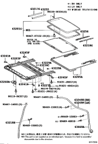 6320160081-GLASS SUB-ASSY, SLIDING ROOF
