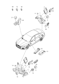 8W0971845AH-Bracket-fuse support
