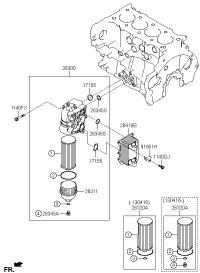 263202F000-SERVICE KIT-OIL FILTER