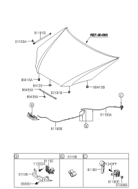 811902M000-CABLE ASSY-HOOD LATCH RELEASE