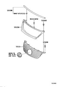 5311153120-GRILLE, RADIATOR
