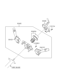 934102D160-SWITCH ASSY-LIGHTING & T/SIG
