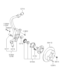 5271038801-CARRIER ASSY-RR AXLE LH
