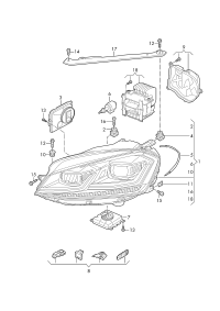 5G1941077B-LED headlamp