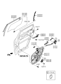 81410C5000-LATCH ASSY-REAR DOOR,LH