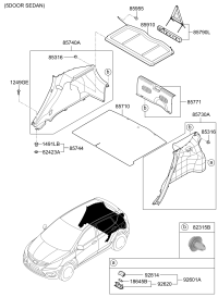 857100U500RY-MAT ASSY-LUGGAGE COVERING