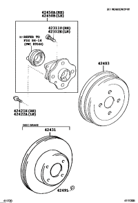 424310D040-DRUM SUB-ASSY, REAR BRAKE