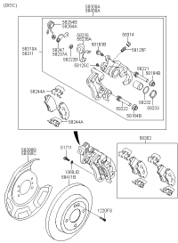 584110U400-Disc assy-rr brake