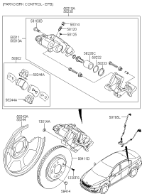583023RA70-Pad kit-rear disc brake