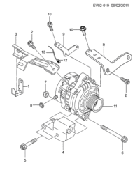 93251872-Bolt, a/c belt idler (M8X1.25X18) (2.277)