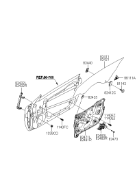 824112M010-GLASS DOOR LH FRONT