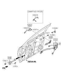 813204M710-LATCH ASSY-FR DR RH