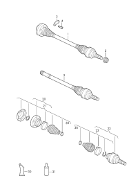 7E0501201CX-Shaft, half swing