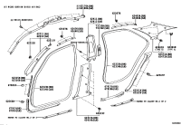625510N011C0-GARNISH, REAR SEAT SIDE, RH