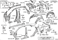 6161848020-Panel, quarter inner, rear lh