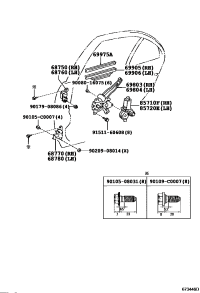 687500D020-HINGE ASSY, REAR DOOR, UPPER RH