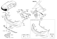 86652F0000-BRACKET ASSY-RR BUMPER UPR LH