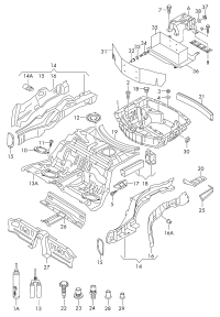 4H0803261E-Porsche cayenne spare wheel channel: