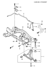 9054208-Shaft, front stabilizer