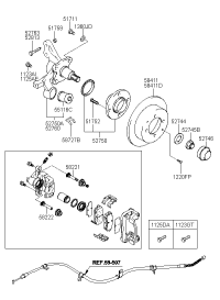 527102D215-Hub assy-rr wheel