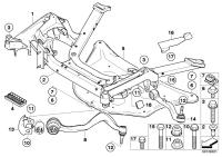 31120304308-RUBBER MOUNTING SET-FR E90/E91