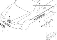 51138208685-GRILL L/H E46 4DR 98-02