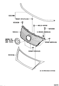 5311253180-GRILLE, RADIATOR