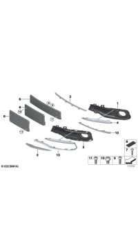 51117396843-Trim air intake lh
