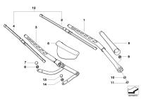 61617198597-Wiper arm lh