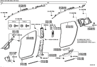 624200F020E0-GARNISH, CENTER PILLAR, LH