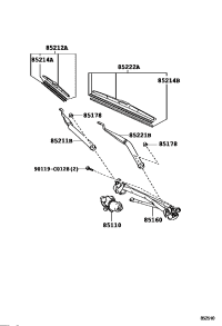 852120P030-BLADE, FR WIPER, RH
